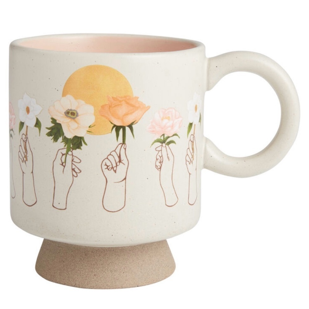 Kolor Me Koby X World Market Oasis Gray & Blush Hands Coffee Mug‎